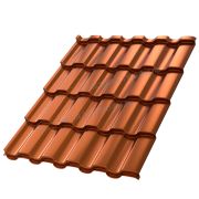 Металлочерепица МЕТАЛЛ ПРОФИЛЬ Монтекристо-SL (AGNETA-20-CopperCopper-0.5)