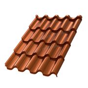 Металлочерепица МЕТАЛЛ ПРОФИЛЬ Монтерроса-M (AGNETA-20-CopperCopper-0.5)