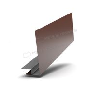 Планка карнизного свеса сложная 250х50х3000 NormanMP (ПЭ-01-8017-0.5)