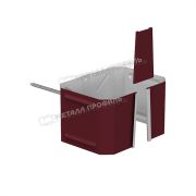 Держатель трубы (на кирпич) МЕТАЛЛ ПРОФИЛЬ БЮДЖЕТ 76х102 Ral 3005