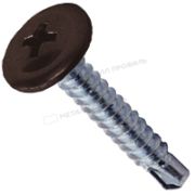 Саморез 4,2х16 RAL 8017 (коричневый шоколад) с прессшайбой со сверлом