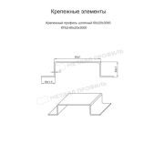 Крепежный профиль шляпный 60х20х3000 порошковая окраска (ОЦ-01-БЦ-1.2)